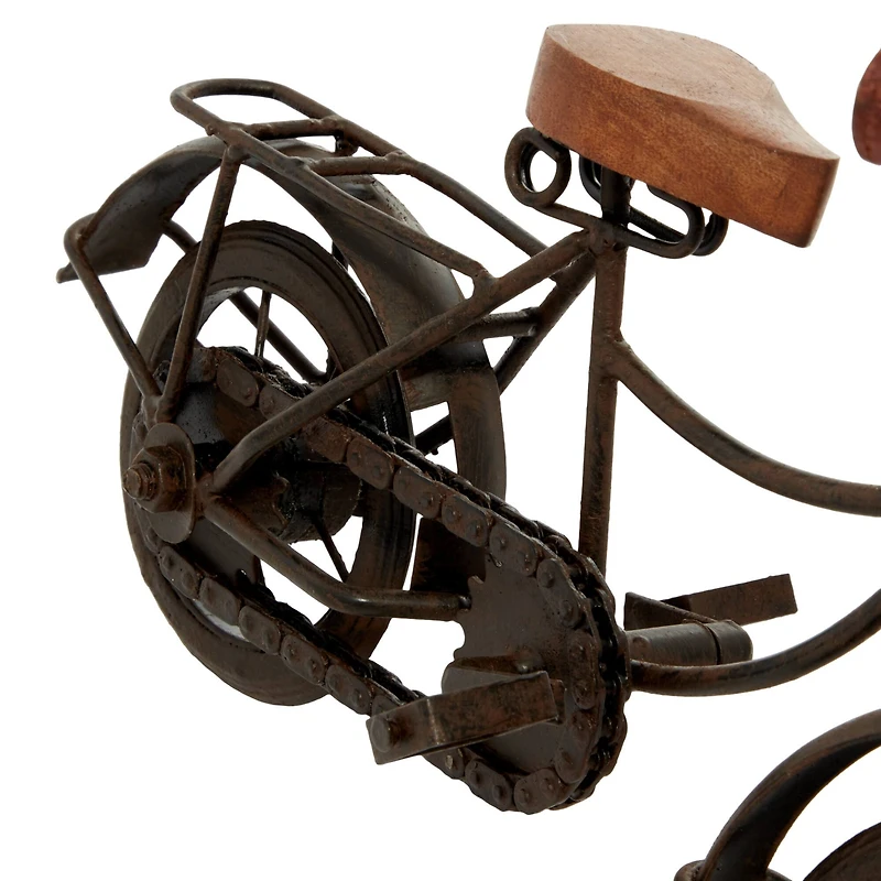 11.5" Black Metal Bike Tabletop Sculptures, 2ct.