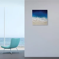 Stupell Industries Clear Blue Ocean Tropical Beach Aerial View Canvas Wall Art