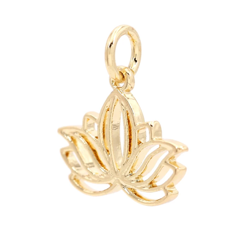 14K Gold Plated Lotus Charm by Bead Landing™