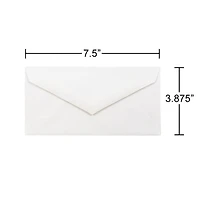 JAM Paper 3.875" x 7.5" Bright White Wove Monarch Strathmore Invitation Envelopes, 50ct.