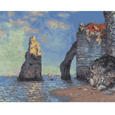16" x 20" Cliffs at Etretat Paint-by-Number Kit with Wood Display Hanger by Artist's Loft®