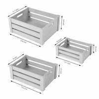 NEX™ Distressed Wood Storage Containers Display Risers Set