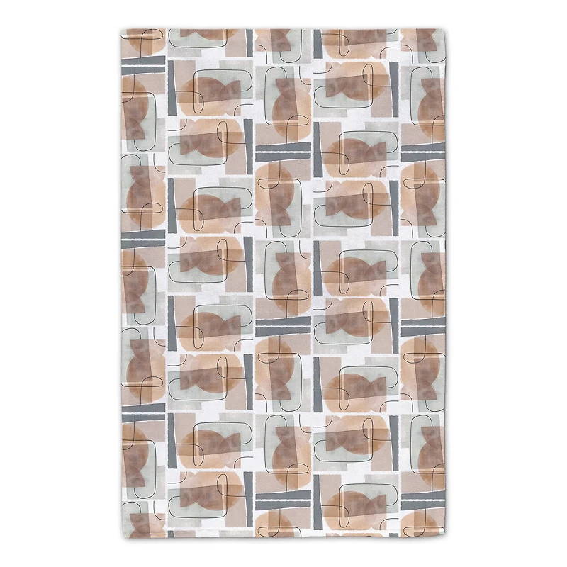 Mid Mod Layered Abstract 16" x 25" Towel Set