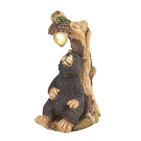 9.75" Black Bear Solar Statue