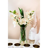 19" Cream Boat Orchid in Vase