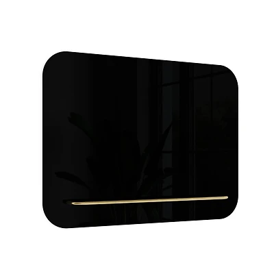 U Brands Framed Black Magnetic Glass Dry-Erase Board