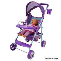509 Crew Mermaid Doll Stroller with Canopy and Cup Holder
