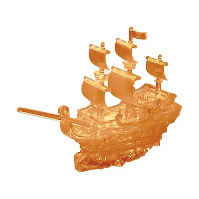 3D Crystal Puzzle - Pirate Ship (Brown): 101 Pcs