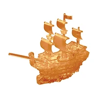 3D Crystal Puzzle - Pirate Ship (Brown): 101 Pcs