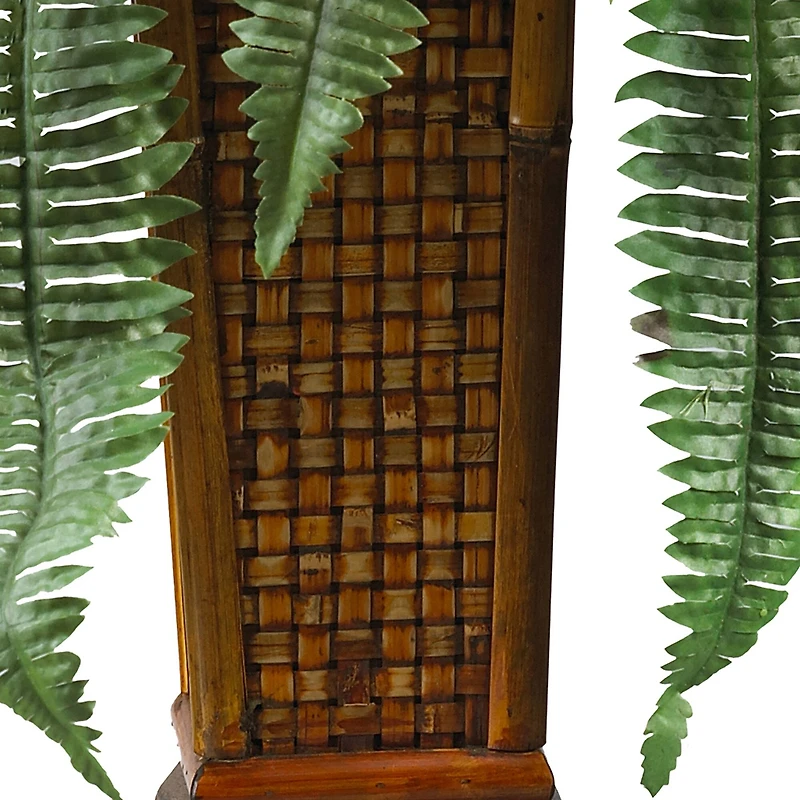2.5ft. Boston Fern in Wood Vase