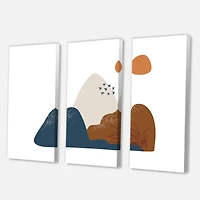 Designart - Abstract Flowers On Minimal Shapes VI