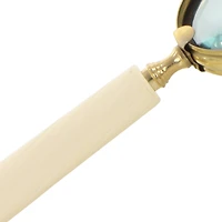 CosmoLiving by Cosmopolitan Set of 3" Black Metal Eclectic Magnifying Glass, 11" x 4"