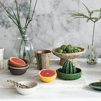 Hello Honey® 4" Green Cactus-Shaped Stoneware Juicer