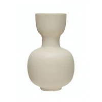 Hello Honey® 12" White Stoneware Vase