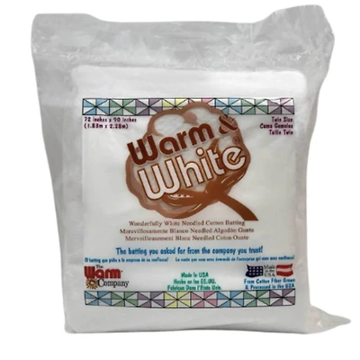 Warm & White® 72" x 90" Pre-Cut Twin Cotton Batting