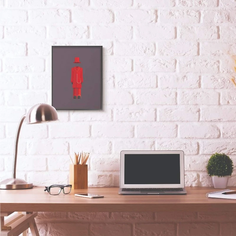 Stupell Industries Marilyn Manson Minimalist Illustration Black Framed Wall Art