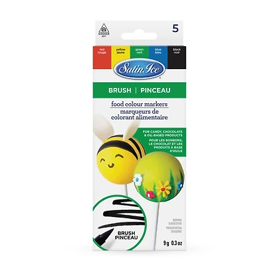 Satin Ice® Brush Tip Food Color Markers Set