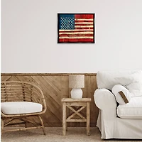 Stupell Industries United We Stand Independence Day Festive American Flag Floater Framed Art