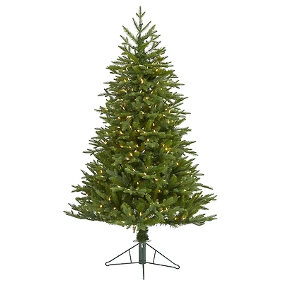 5ft. Pre-Lit Cambridge Fir Artificial Christmas Tree, Clear LED Lights