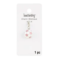 Pink Soccer Ball Charm by Bead Landing™