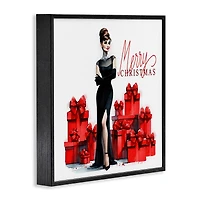 Stupell Industries Trendy Merry Christmas Framed Giclee Wall Art