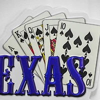American Art Décor™ 17.25" Texas Hold'em Embossed Metal Sign