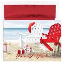 JAM Paper 5" x 7" Beach Chairs Cards & Envelopes Set, 18ct.