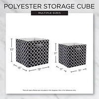 DII® 11" Aqua Herringbone Storage Cube, 2ct.