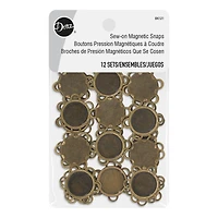 Dritz® Brass Flower Shape Sew-On Magnetic Snaps, 12 Sets