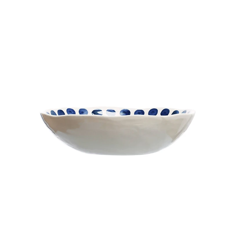 Hello Honey® 14.75" Round Hand-Painted Stoneware Serving Bowl with Design