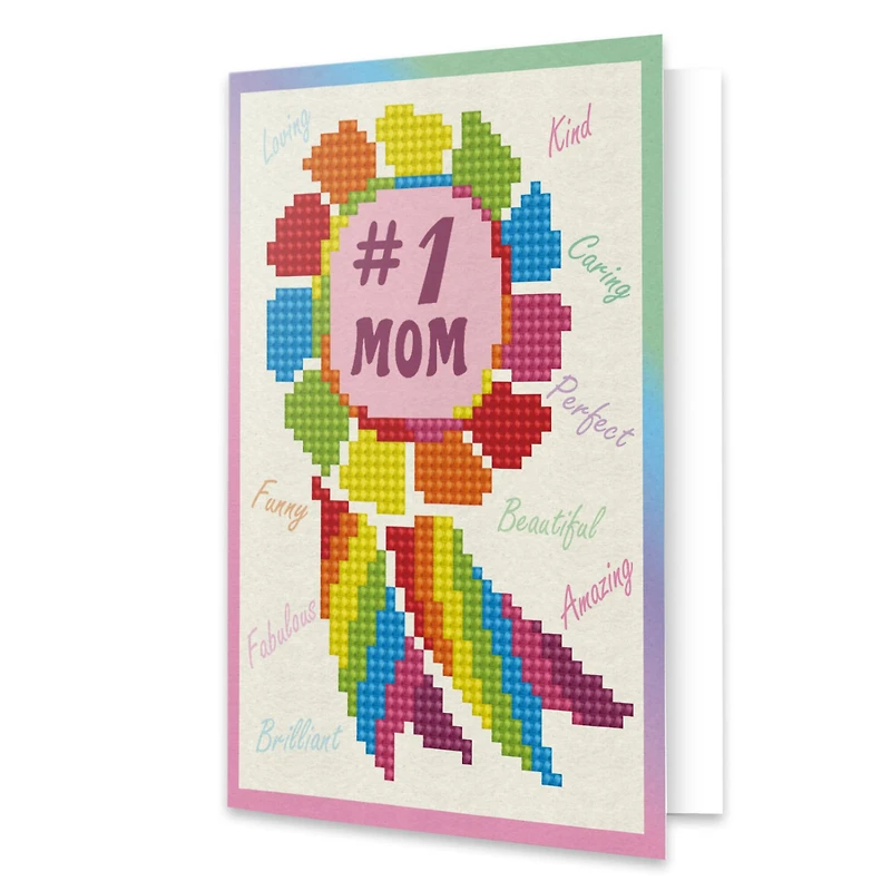 Diamond Dotz® Number 1 Mom Diamond Painting Greeting Card Kit