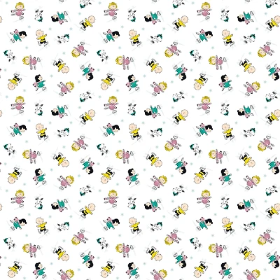 Peanuts® Gang Ice Skating Cotton Fabric