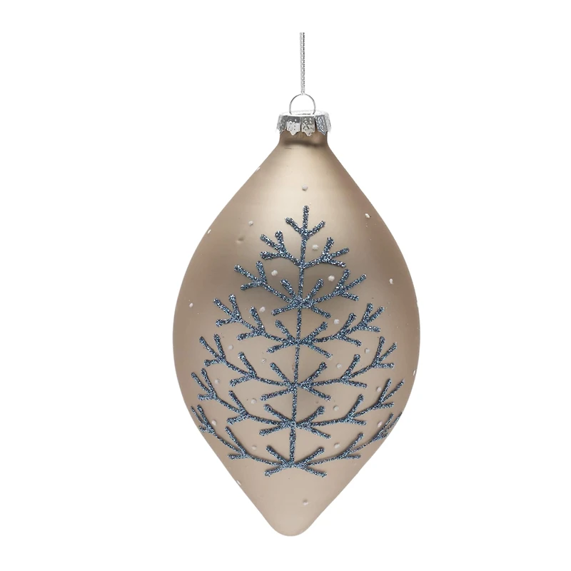 6ct. Champagne Glittered Mixed Ornaments