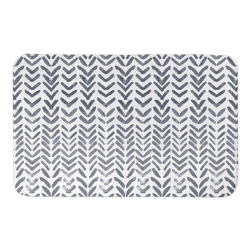 Herringbone Pattern 34" x 21" Bath Mat