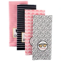 DII® Summer Cocktail Embellished Dishtowels, 4ct.
