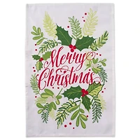 DII® Red & Green Boughs Of Holly Dishtowel Set