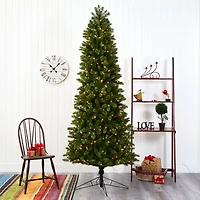 8ft. Pre-Lit Virginia Spruce Artificial Christmas Tree, Warm White LED Lights