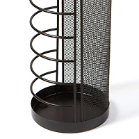 Mind Reader Black Round Wire Basket Umbrella Stand