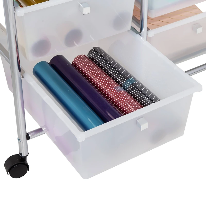 Honey Can Do Chrome 12-Drawer Rolling Craft Storage Cart