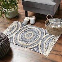 DII® Printed Natural Hand-Loomed Shag Rug