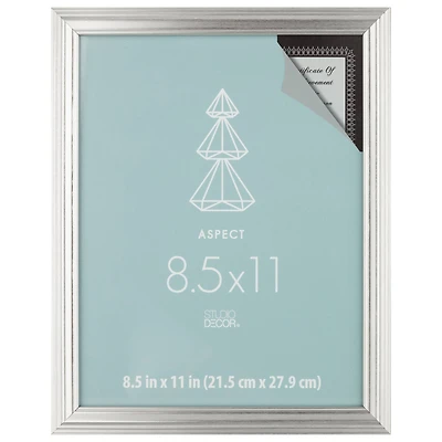 Aspect 8.5"  x 11" Silver Narrow Frame by Studio Décor®