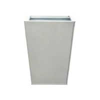13" White Classic Square Metal Planter
