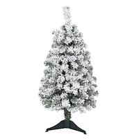 3ft. Unlit Flocked Rock Springs Spruce Artificial Christmas Tree