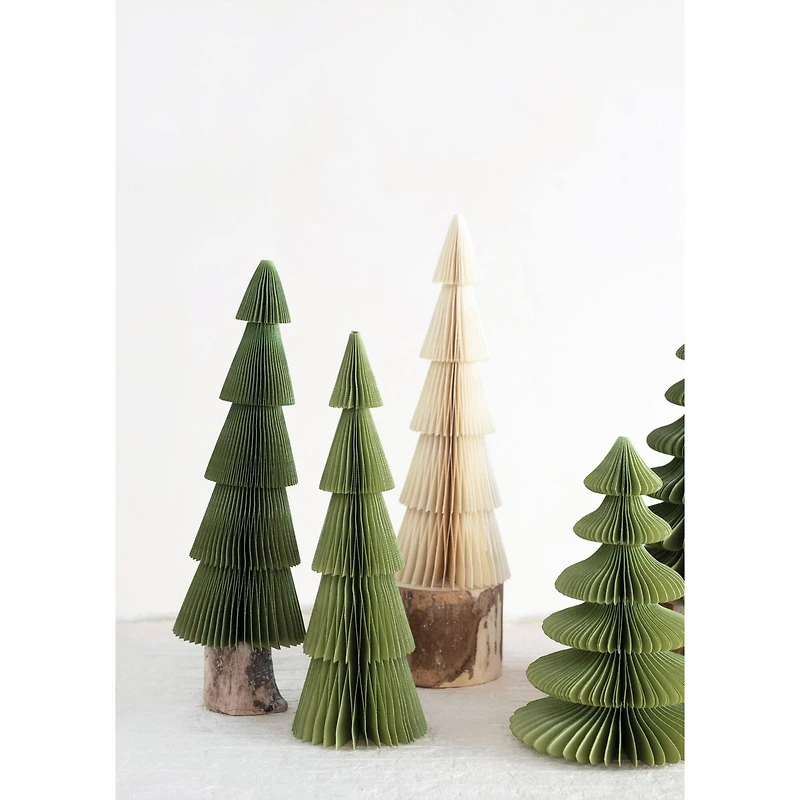 Hello Honey® 12" Green & Cream Paper Honeycomb Tree Set