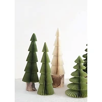 Hello Honey® 12" Green & Cream Paper Honeycomb Tree Set