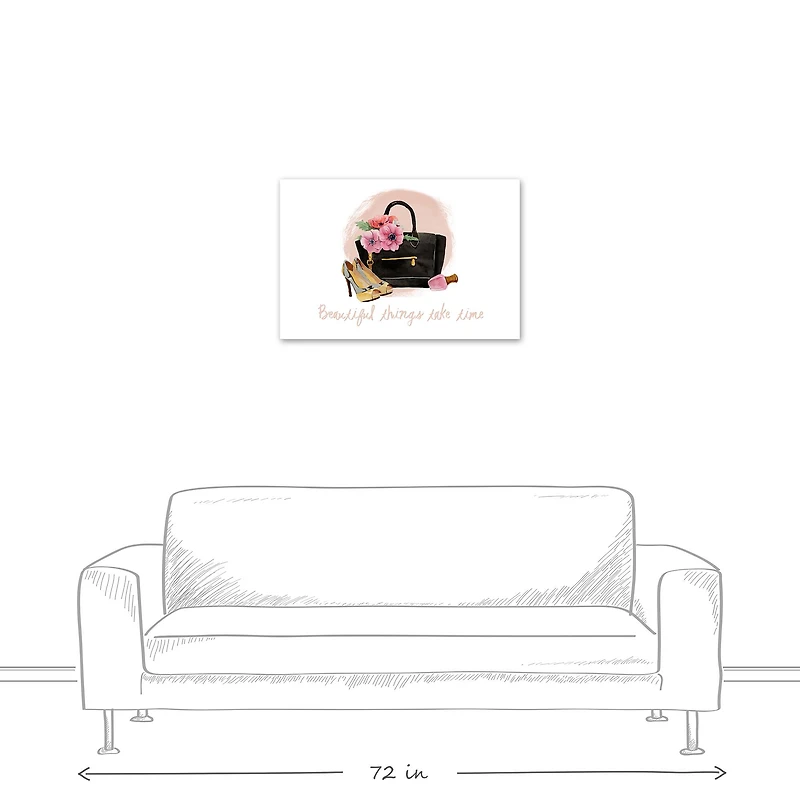 Beautiful Thinks take time 20" x 30" Canvas Wall Art