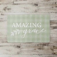 Amazing Grace Green Plaid 27" x 18" Floor Mat