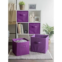 Solid Eggplant Nonwoven Square Cube Set