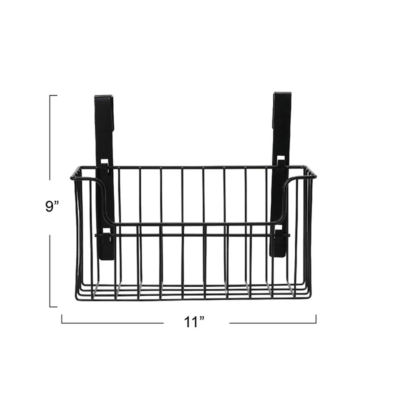 Household Essentials Over the Door Cut Out Metal Basket
