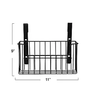 Household Essentials Over the Door Cut Out Metal Basket
